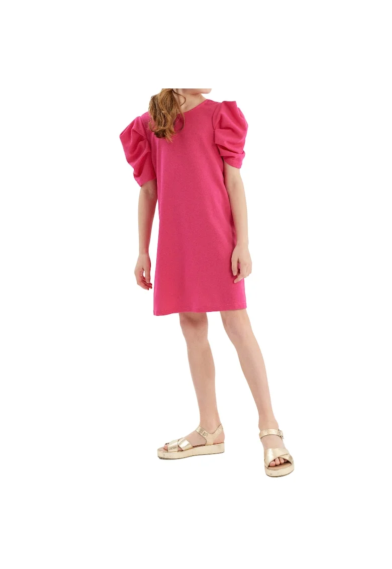 Rochie Fetiță Janette Roz Intens – Eleganță și Confort pentru Ocazii Speciale, Fucsia
