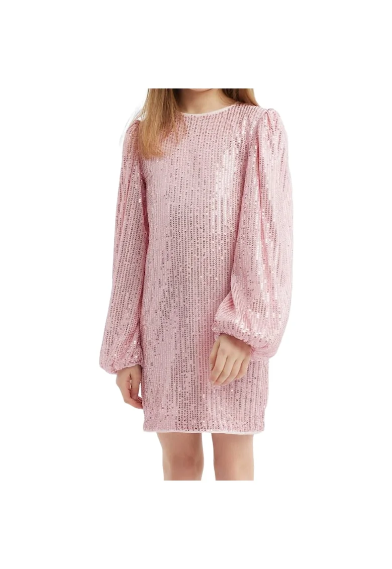 Rochie Gabriela pentru Fetițe - Eleganță Roz cu Paiete Strălucitoare, Perfectă pentru Ocazii Speciale, Roz