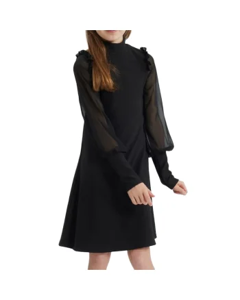 Rochie Elegantă Fetițe Luna Neagră – Design Modern, Confortabil, Fabricată în UE, Negru