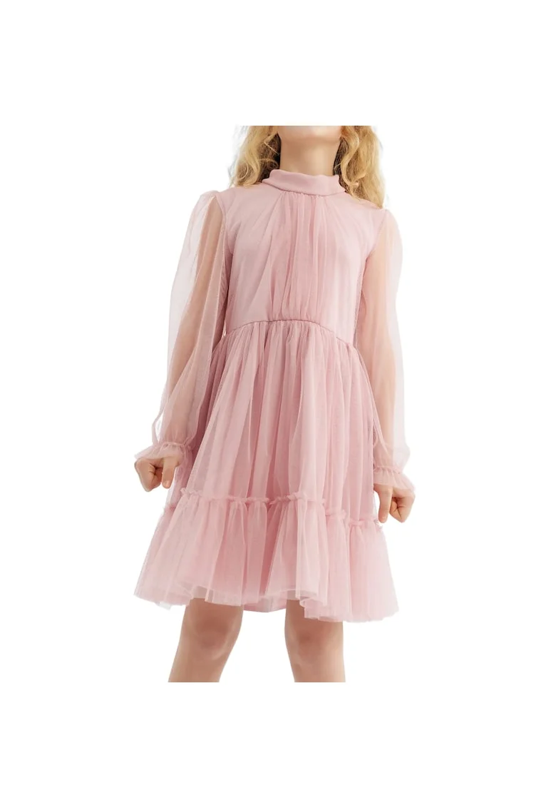 Rochie roz elegantă pentru fetițe Oktavia - Perfectă pentru ocazii speciale și confort zilnic, Roz