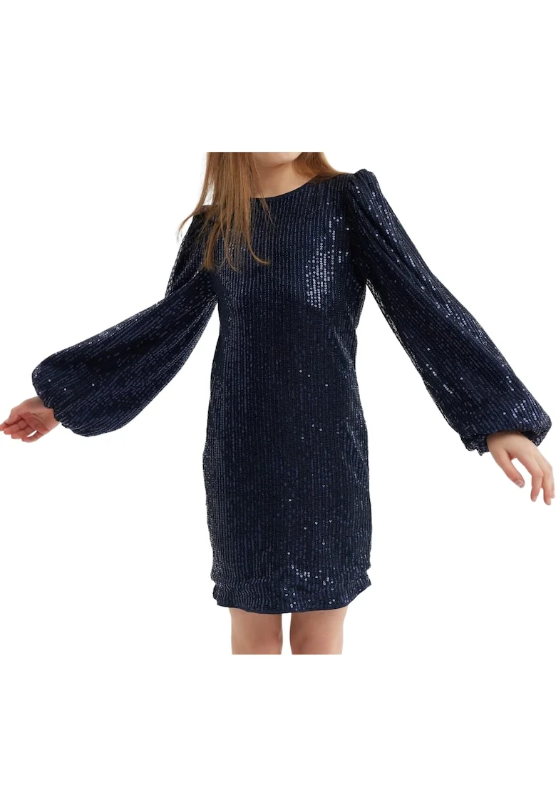 Rochie Elegantă pentru Fetițe Gabriela Perla Albastru Închis – Stil și Rafinament pentru Evenimente Speciale, Albastru inchis