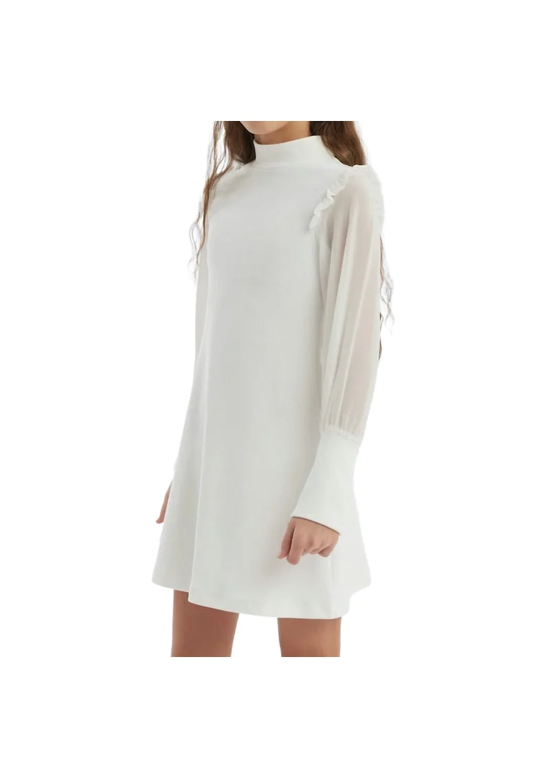 Rochie Elegantă pentru Fetițe Luna - Rafinament și Stil pentru Ocazii Speciale, Alb