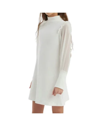 Rochie Elegantă pentru Fetițe Luna - Rafinament și Stil pentru Ocazii Speciale, Alb