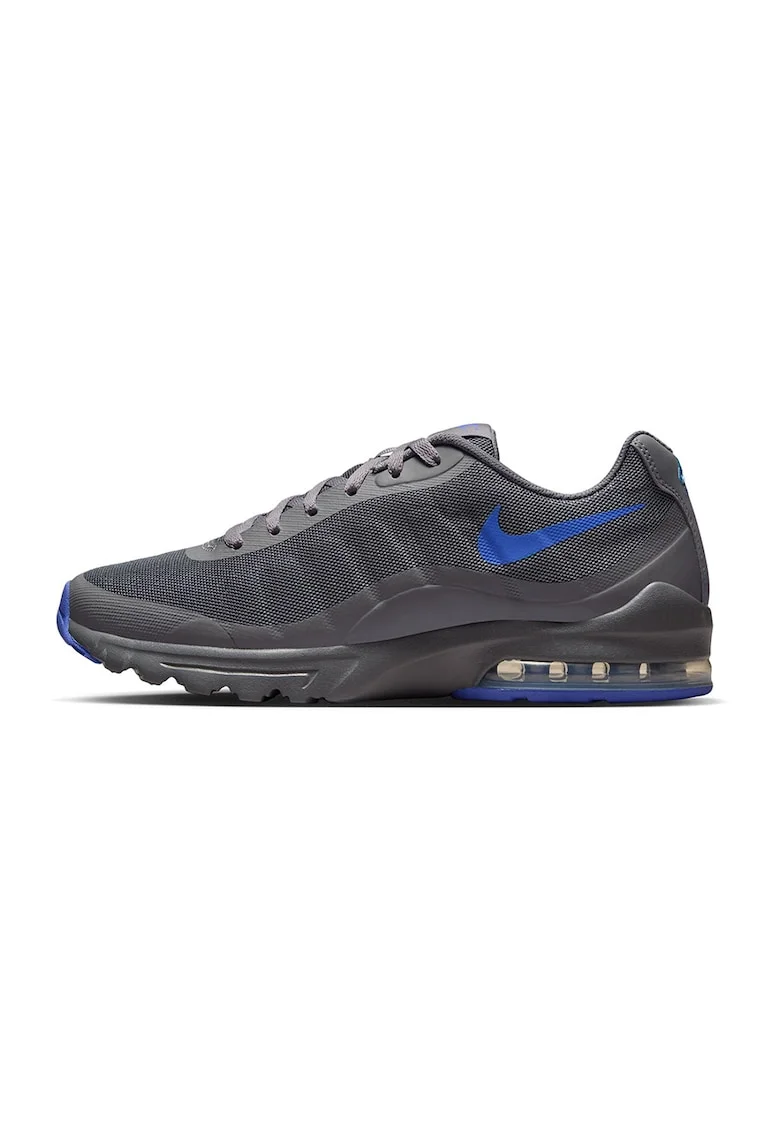 Pantofi sport Air Max Invigor cu insertii de plasa, Alb/Negru/Gri antracit