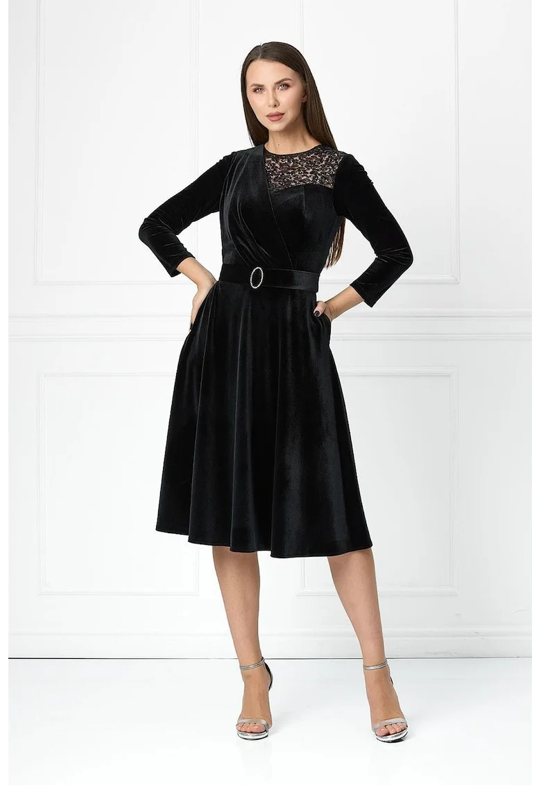 Rochie cu maneci 3/4 Apolonia, Negru