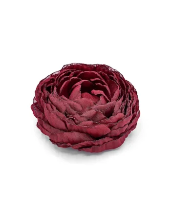 Brosa eleganta bujor,  floare mare din voal, Visiniu
