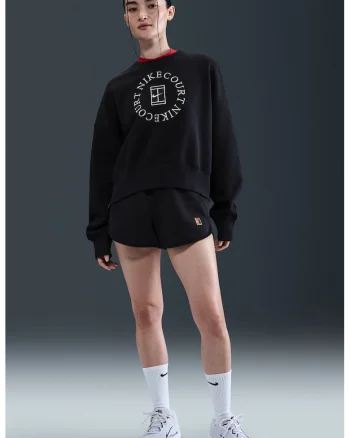 Bluza de trening cu logo, pentru tenis, Alb fildes/Negru
