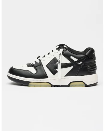 Pantofi sport Omia cu garnituri din piele, Alb/Negru