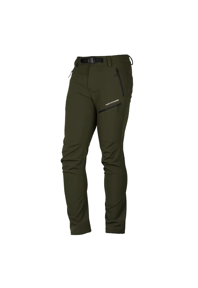 Pantaloni cu o curea ajustbila pentru drumetii Blazej, Verde inchis