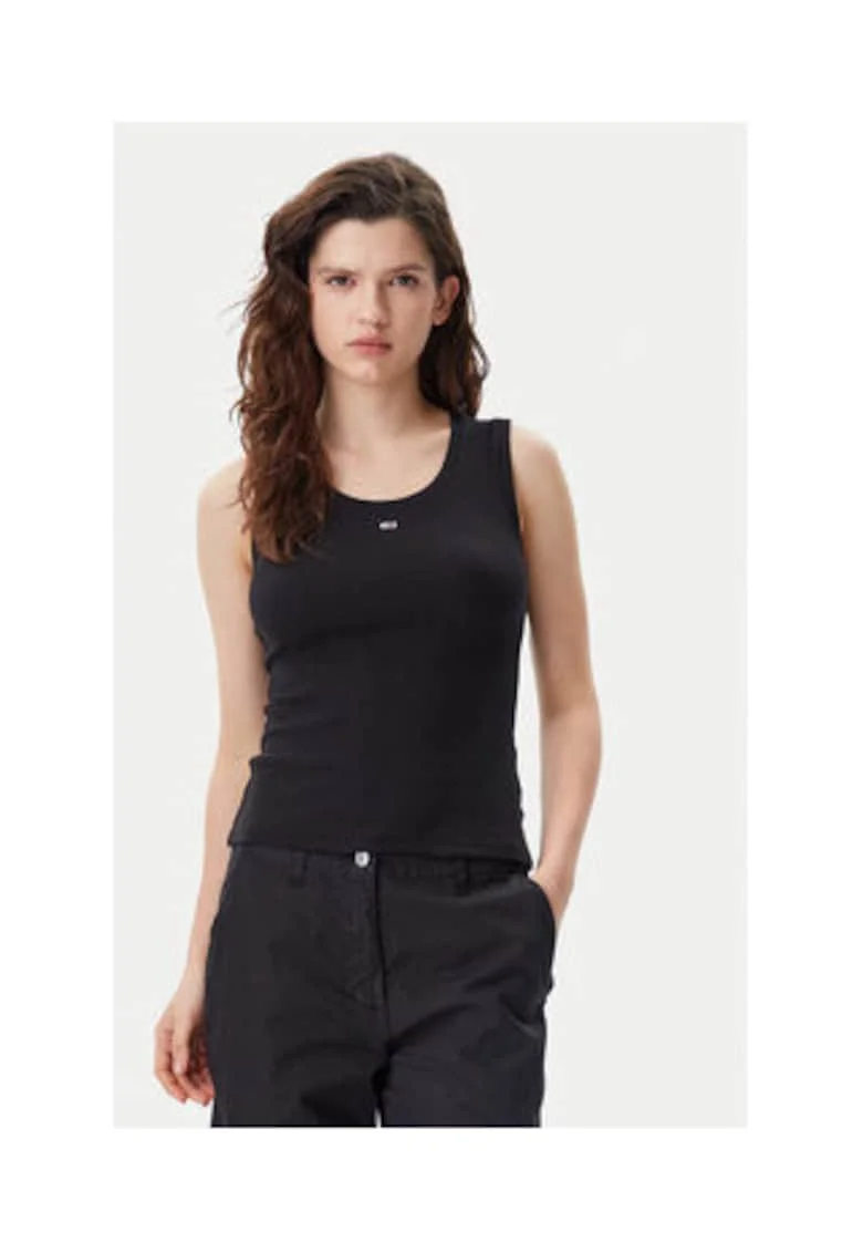 Top  bumbac, negrudwqf, Negru