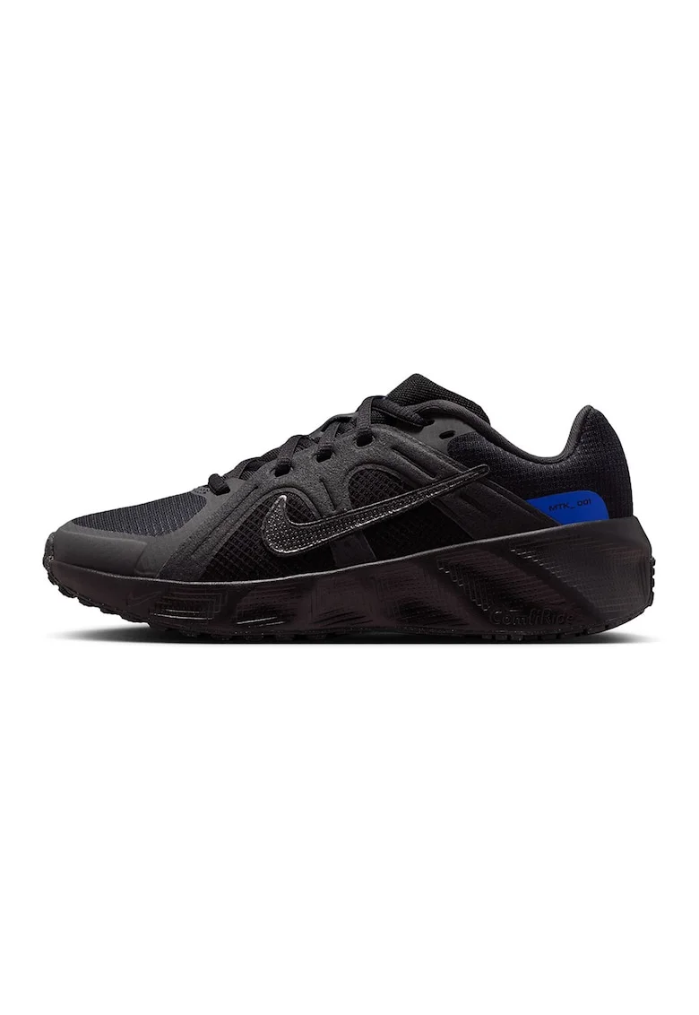 Pantofi sport Metro Tek din plasa cu garnituri din material sintetic, Negru/Albastru royal