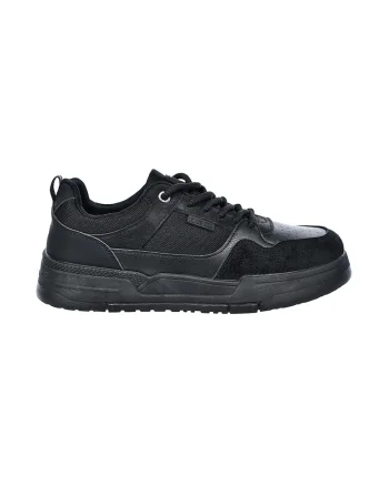 Pantofi sport low-cut cu segmente frontale cu perforatii, Negru