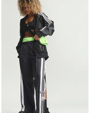 Pantaloni de trening cu logo Adibreak, Alb/Gri antracit