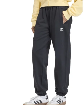 Pantaloni de trening relaxed fit cu buzunare laterale Essentials, Negru