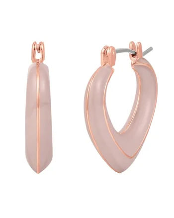 m, Cercei placati cu aur 14K, Auriu rose