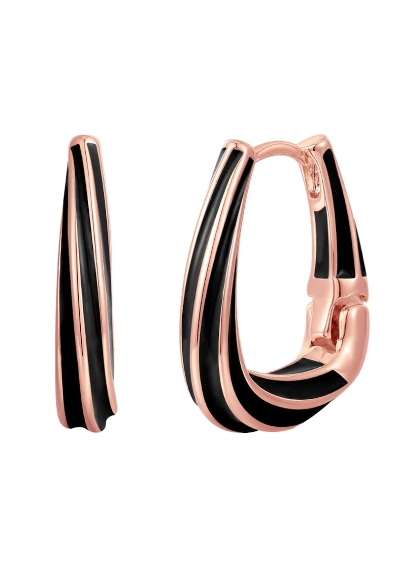 Cercei rotunzi placati cu aur de 14k, Auriu rose