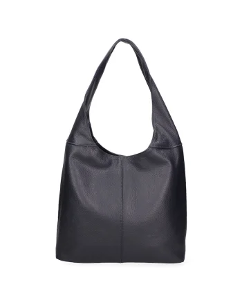 Geanta hobo de piele, Albastru inchis