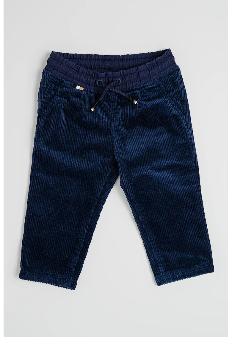 Pantaloni de reiat cu snur, Bleumarin