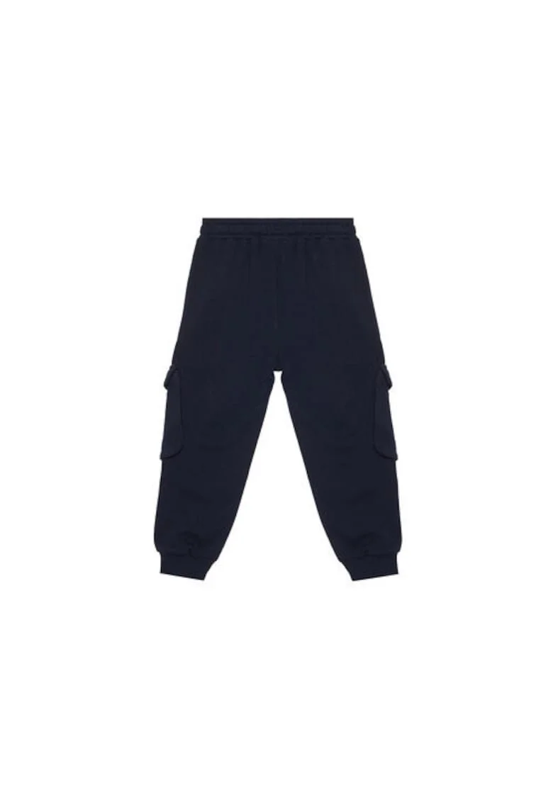 Pantaloni de trening baieti,  bumbac, bleumarin, Bleumarin