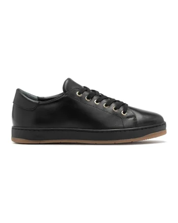 Pantofi sport low-cut de piele, Negru