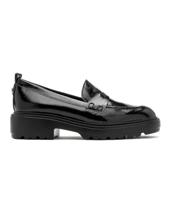 Pantofi loafer de piele ecologica, Negru