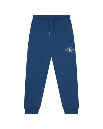 Pantaloni sport copii,  albastru, bumbac, Albastru
