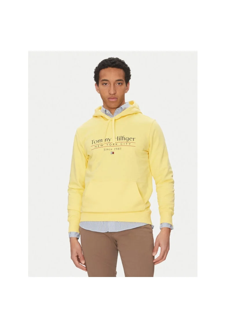 Hanorac sport barbati,  galben, bumbac