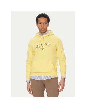 Hanorac sport barbati,  galben, bumbac