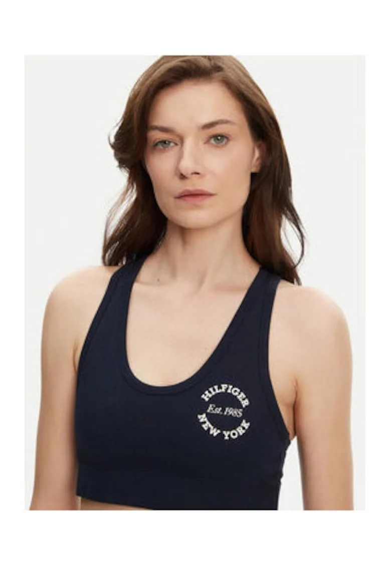 Top dama,  bleumarin, 86% bumbac organic,