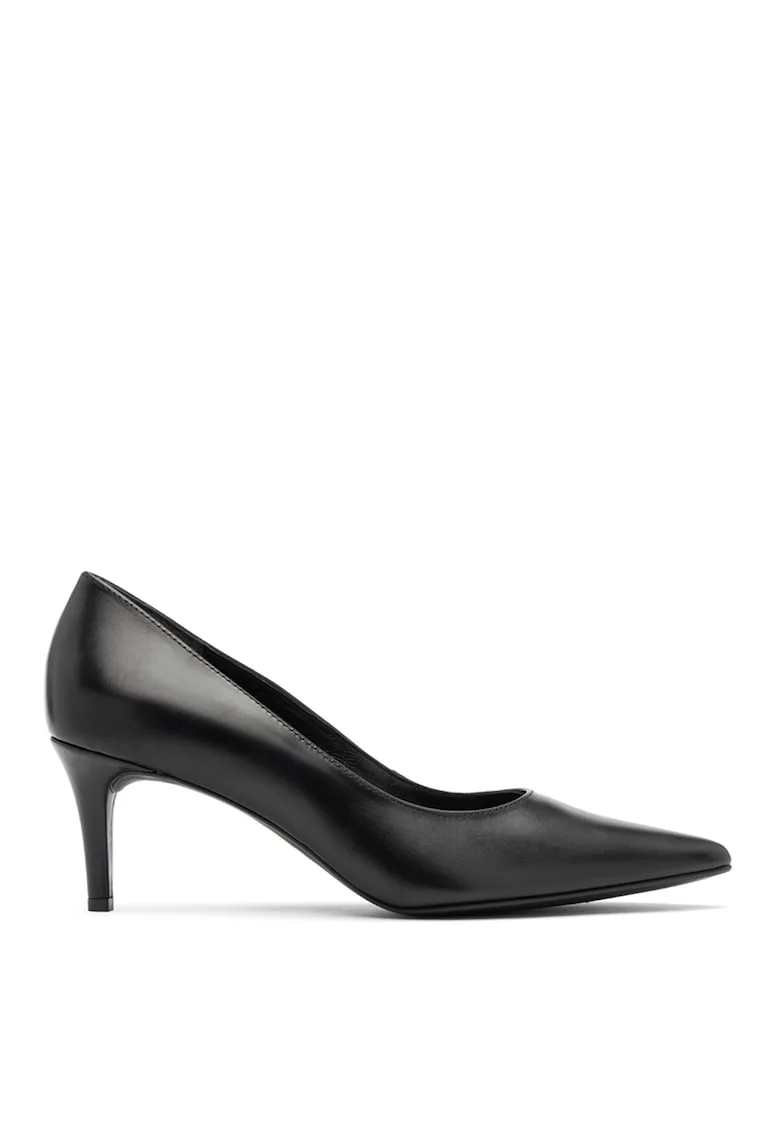 Pantofi de piele cu varf ascutit Joan, Negru