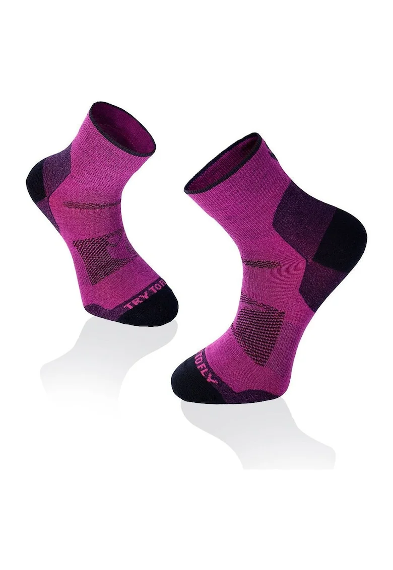 Sosete scurte pentru turism montan, LIGHT HIKING ANKLE SOCKS Fucsie