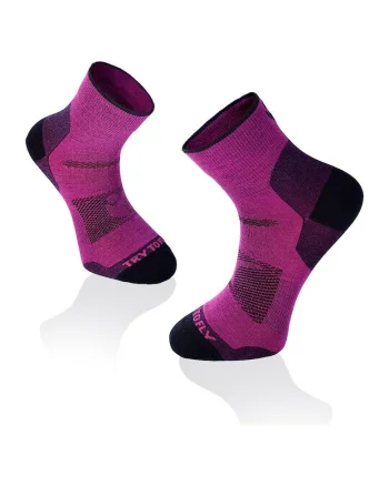 Sosete scurte pentru turism montan, LIGHT HIKING ANKLE SOCKS Fucsie