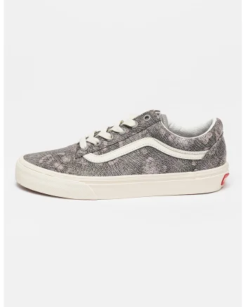 Pantofi sport de piele Old Skool, Alb murdar/Gri inchis