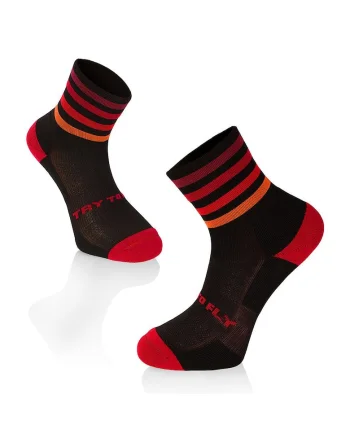Sosete pentru alergat RUNNING MICROLON SOCKS Negru Rosu