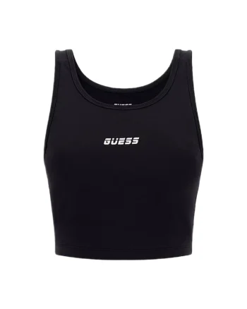Top sport,  poliamida, negru, Negru