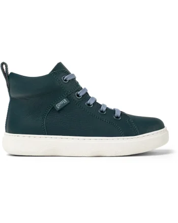 Pantofi sport inalti din piele Kiddo 8519, Verde inchis