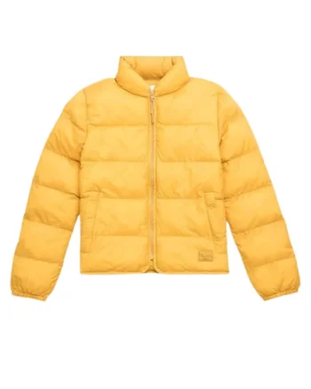 Jacheta dama,  Nylon/Poliester, Galben,