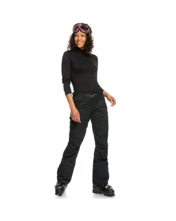 Pantaloni de ski  Poliester, Roz, Negru