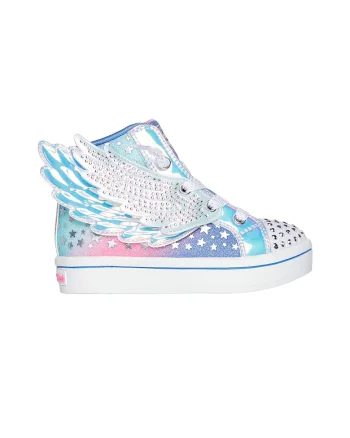 Pantofi sport medii cu strasuri Twinkle Toes, Albastru deschis