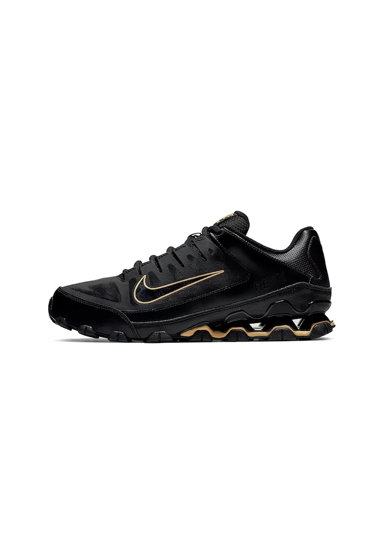 Pantofi Reax 8 TR cu insertii de piele pentru fitness, Negru/Portocaliu pal