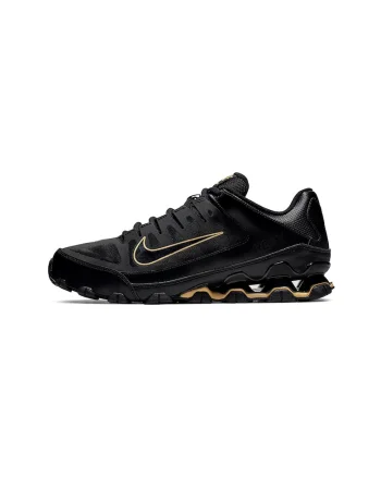 Pantofi Reax 8 TR cu insertii de piele pentru fitness, Negru/Portocaliu pal