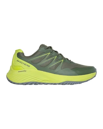 Pantofi sport cu garnituri textile, Verde masliniu