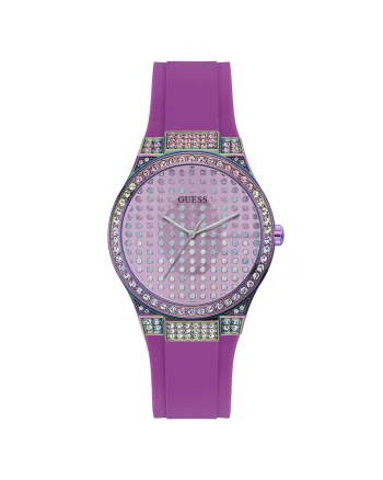 Ceas de mana pentru femei  RADIANCE, 39mm, silicon magenta, inox violet cu irizatii, mecanism quartz, rezistenta la apa 3 ATM