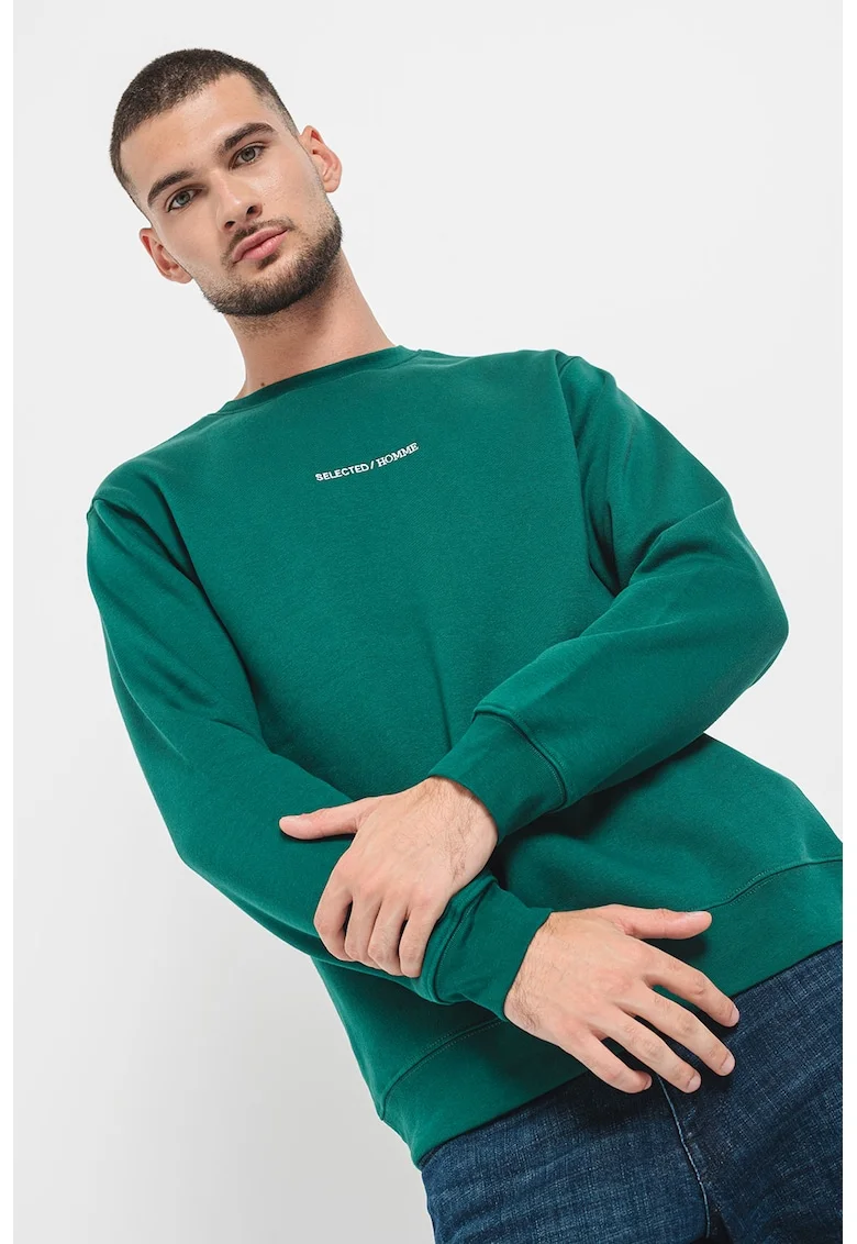 Bluza de trening cu logo, Verde