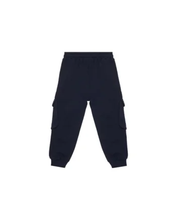 Pantaloni de trening baieti,  bumbac, bleumarin, Bleumarin