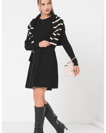 Rochie evazata Fia, Negru