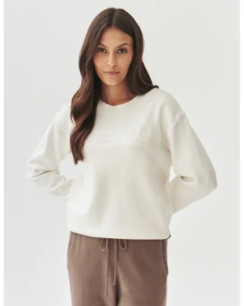 Bluza de trening cu maneci cazute Balami, Alb
