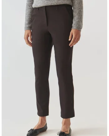 Pantaloni crop eleganti, Maro inchis