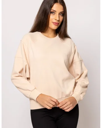 Bluza de trening din amestec de bumbac Debi, Piersica