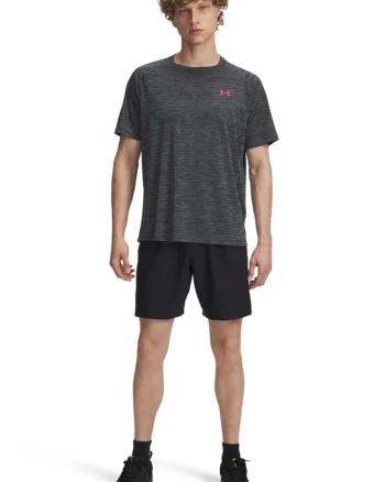 Pantaloni scurti cu logo, pentru fitness, Negru